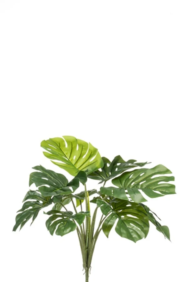 Textil Monstera Busch mit 10 Blättern