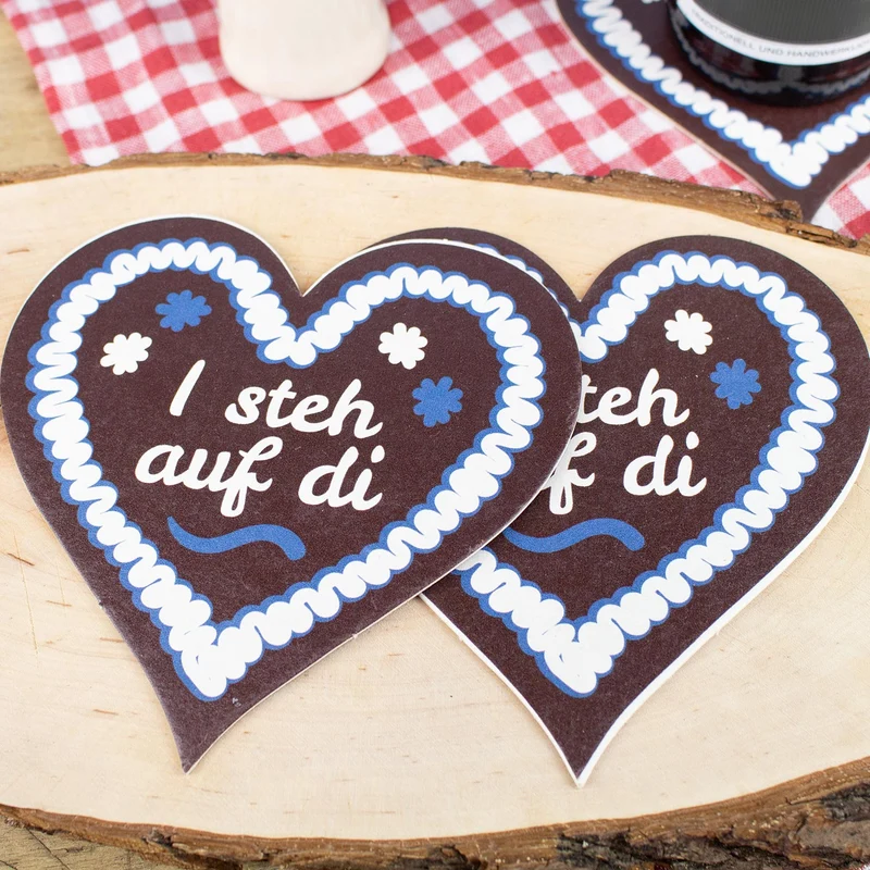 Bierfuizl-Lebkuchen-Herz "I steh auf di"