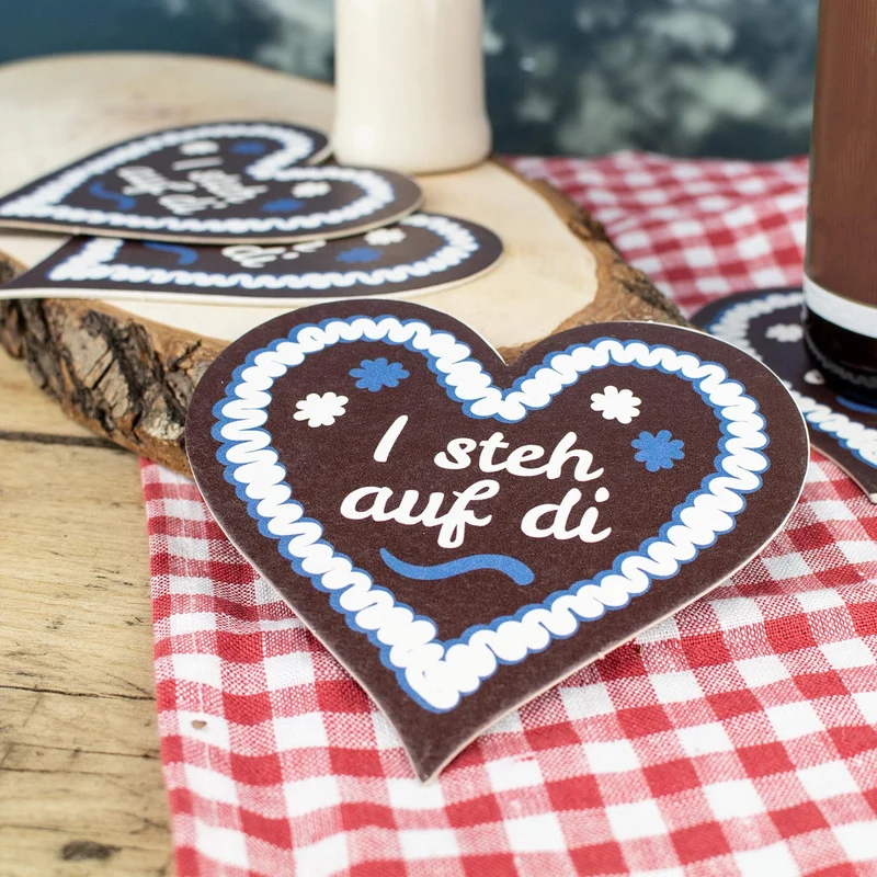 Bierfuizl-Lebkuchen-Herz "I steh auf di"