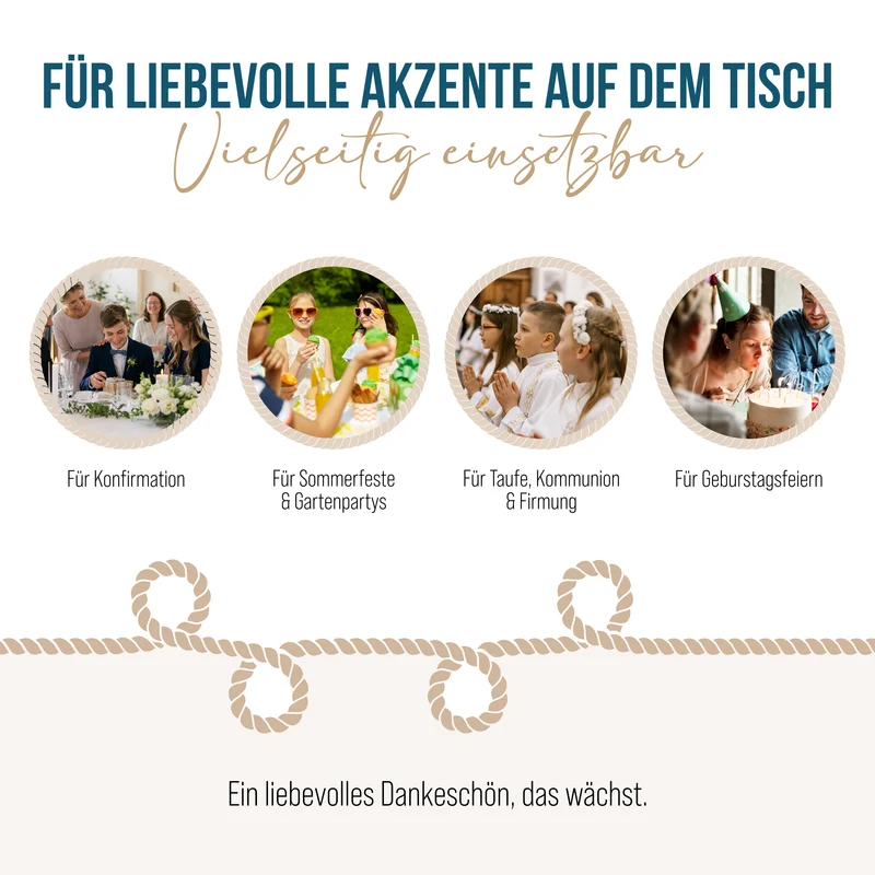 Samentütchen Schön dass du da bist Fischekreis 10er Set bunt