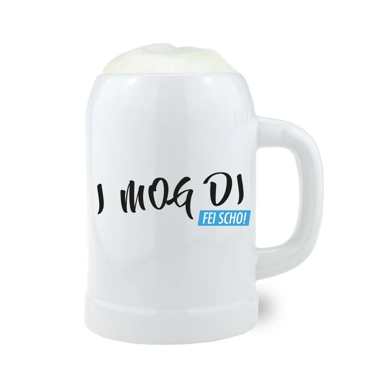Bierkrug "I mog di fei scho"
