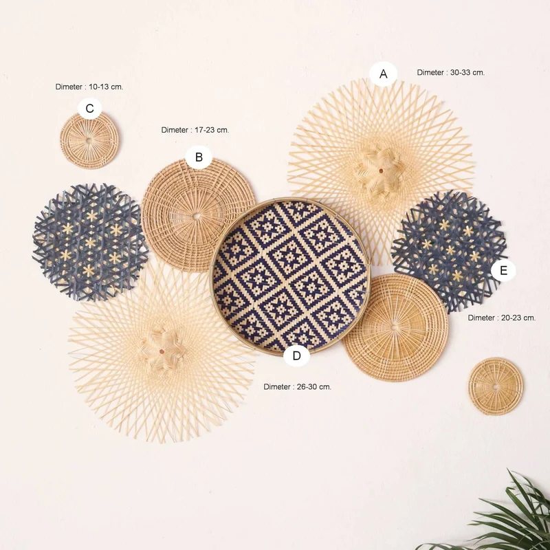CHA MA - Wall Hanging Décor Set of 9