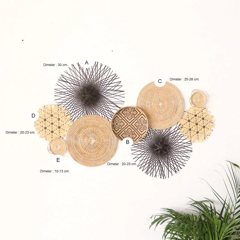 Wall Hanging Décor Set of 9 - DA MI KA