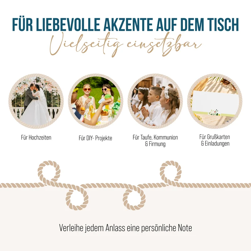 Briefumschläge DIN lang mit Blumenmotiv – 25er-Set