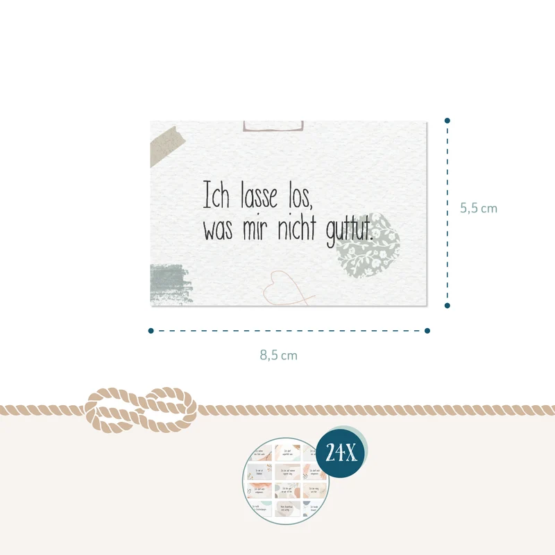 24 Affirmationskarten für Erwachsene – Achtsamkeit im Boho-Design