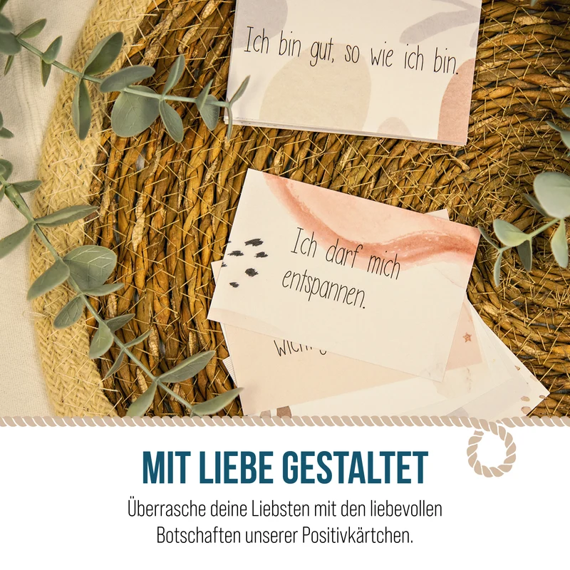 24 Affirmationskarten für Erwachsene – Achtsamkeit im Boho-Design