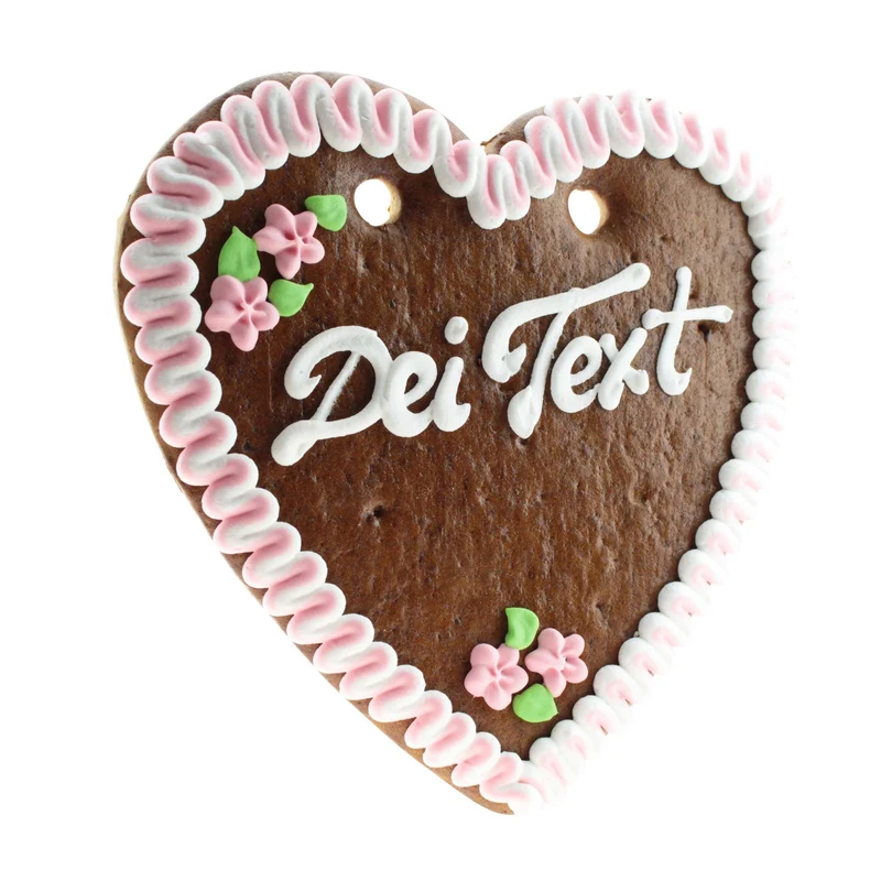 Wiesn-Herz mit Beschriftung