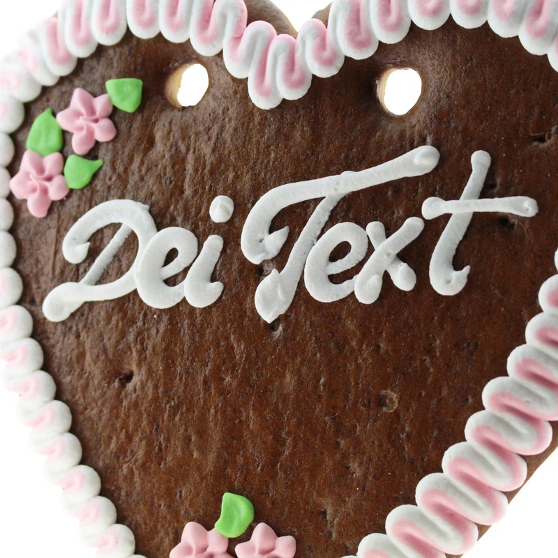 Wiesn-Herz mit Beschriftung