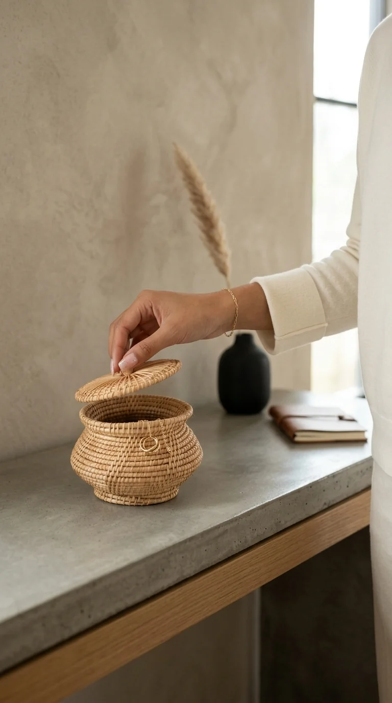 SA NA Rattan Storage Box with Lid