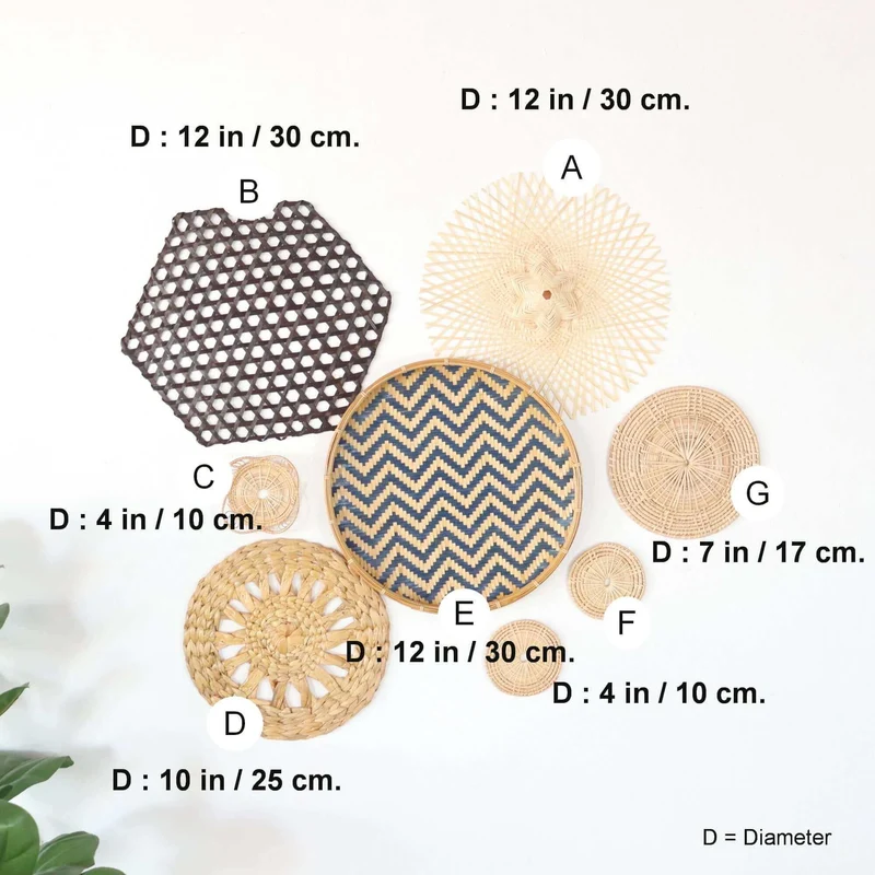 LA NA - Wall Hanging Art Décor Set of 8