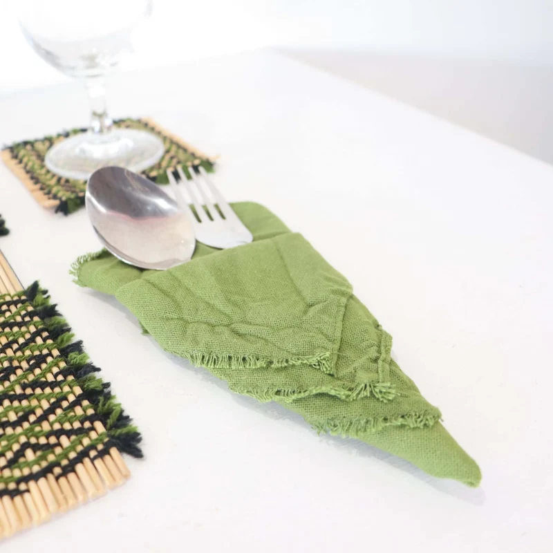 BE LIN DA - Woven Boho Placemats (Set of 4)