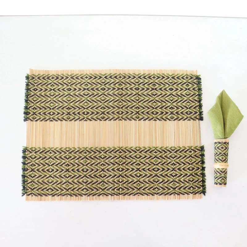 BE LIN DA - Woven Boho Placemats (Set of 4)