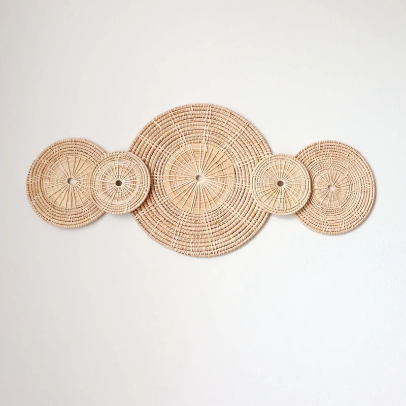 SA LA - Rattan Wall Hanging Décor (Set of 5)