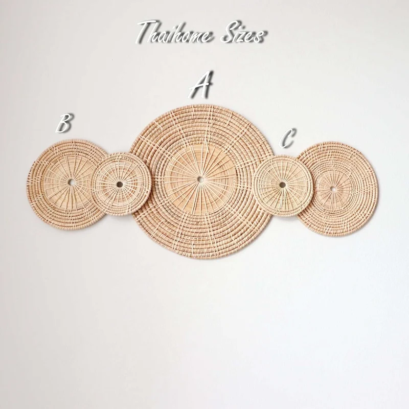 SA LA - Rattan Wall Hanging Décor (Set of 5)