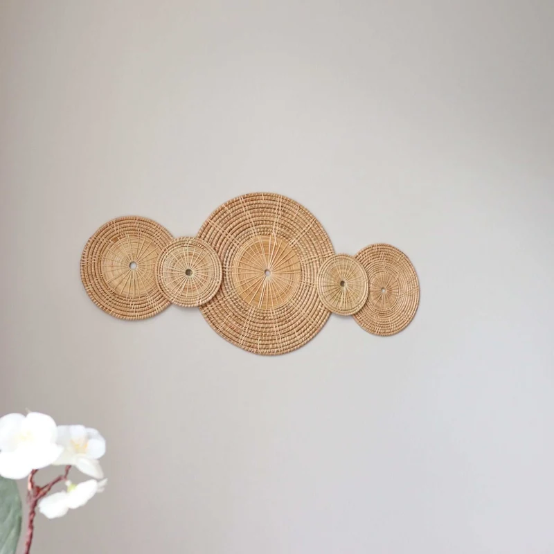 SA LA - Rattan Wall Hanging Décor (Set of 5)