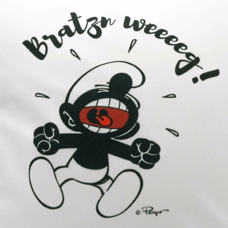 ®Die Schlümpfe "Bratzn weeeeg!" Kuschelkissen