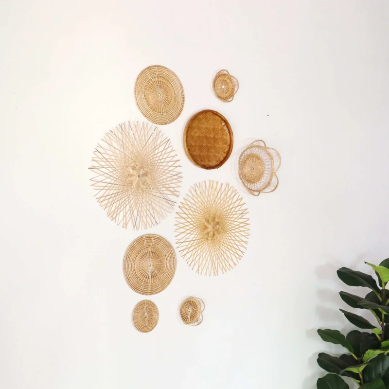 KA TIN - Bamboo Wall Hanging Set of 9