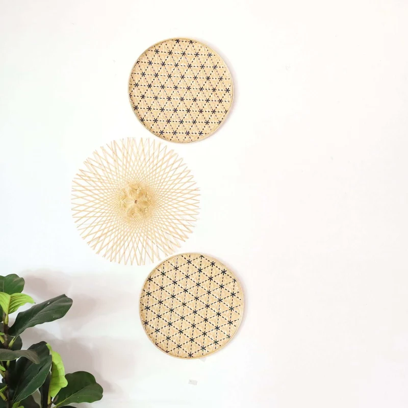 KEM MA PAT- Bamboo Woven Wall Hangings (Set of 3)