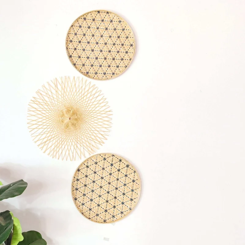 KEM MA PAT- Bamboo Woven Wall Hangings (Set of 3)