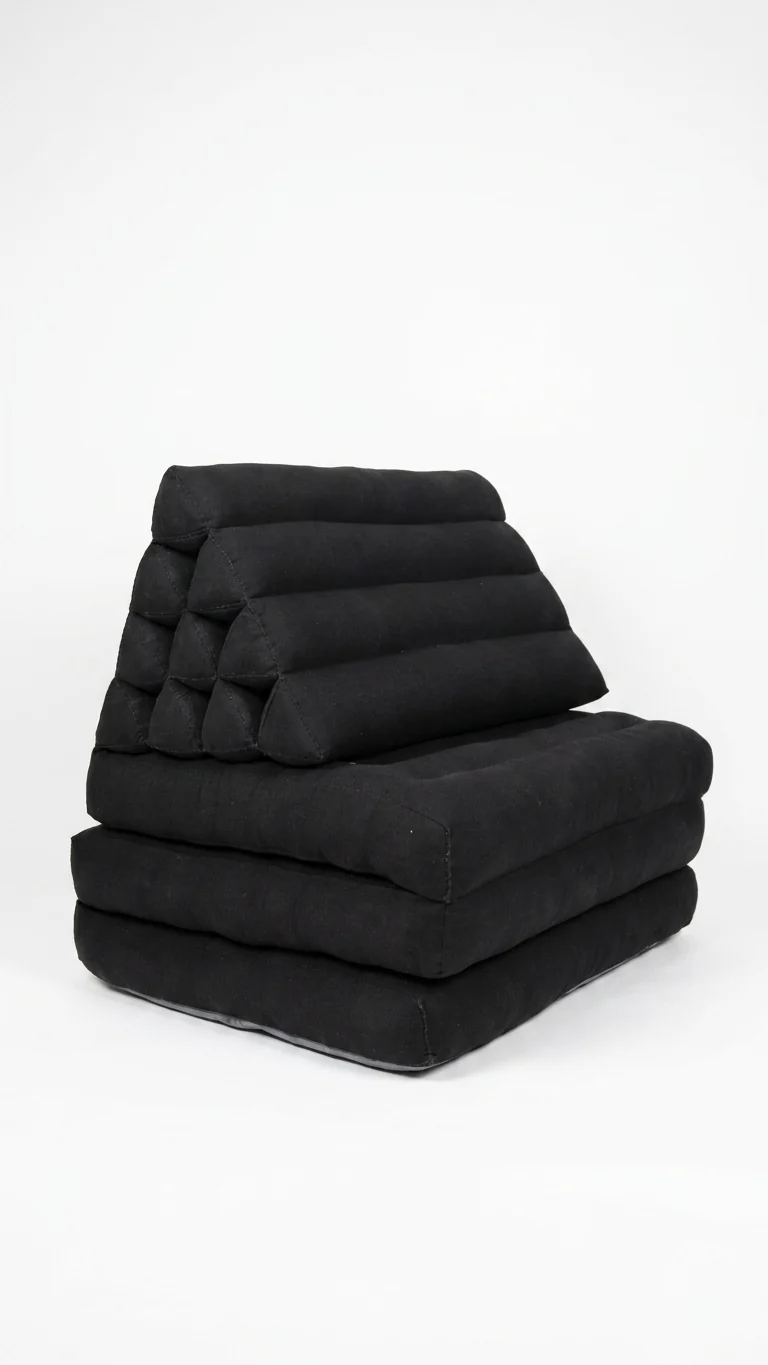 NANNETTE - Thai Triangle Cushion (3 Fold - 19 x 12 Inches - Black)