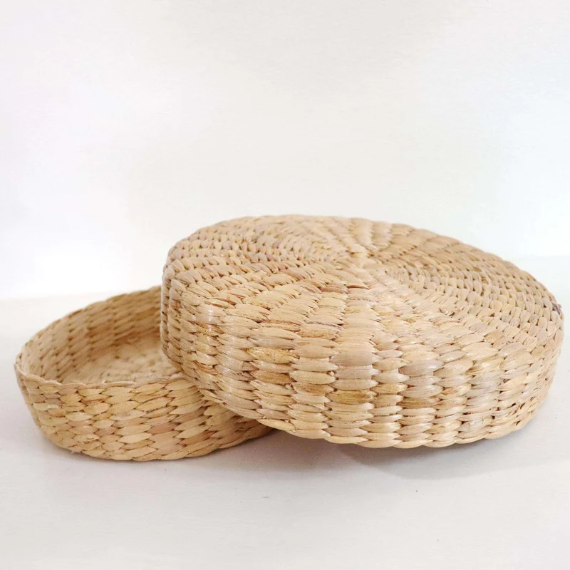 CHA SHA Handwoven Round Seagrass Basket with Lid (Wholesale)