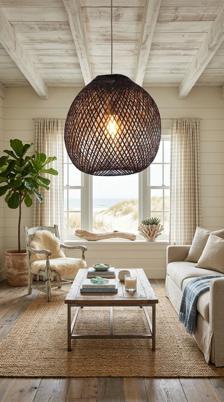 JUNDARA Black Bamboo Pendant Light Shade