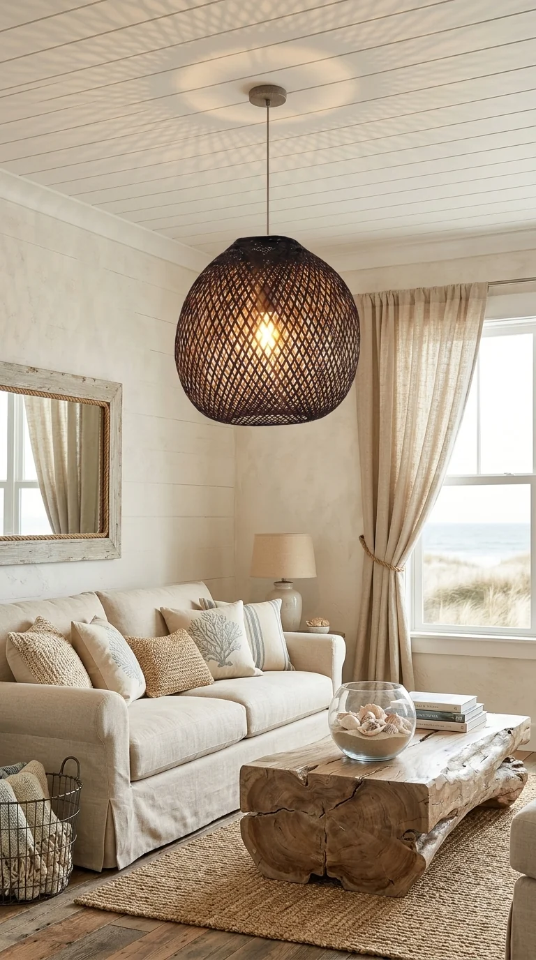JUNDARA Black Bamboo Pendant Light Shade