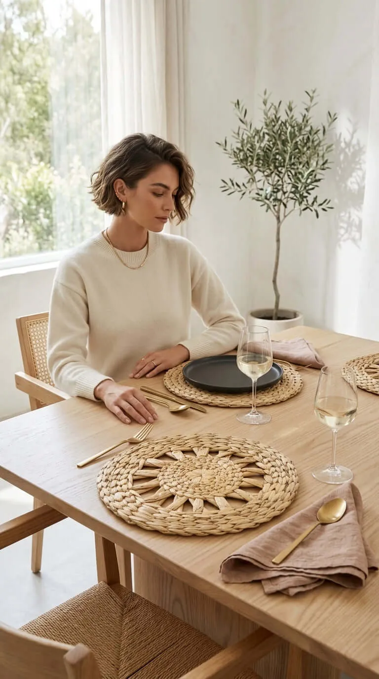 YA NI SA - Water Hyacinth Boho Placemats