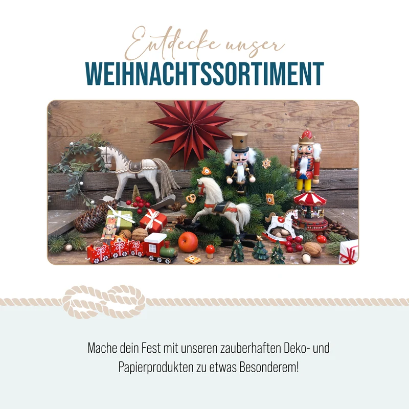 Stoff-Weihnachtshund 4er-Set H ca. 10,5-12,5 cm mit Mütze & Schal