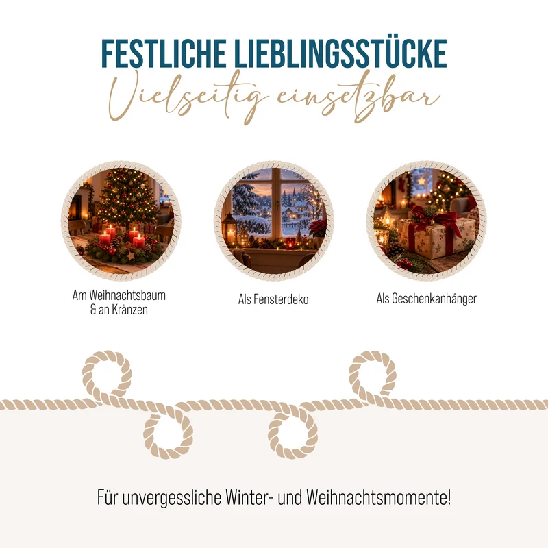Metall-Schild Frohe Weihnachten 2er-Set rund Durchmesser ca. 10,5 cm