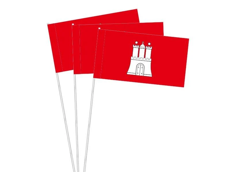 Papier-Fähnchen an 40 cm Polystyrolstab (Bundesländer)