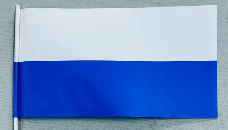 Papier-Fähnchen an 40 cm Polystyrolstab (zweifarbig)