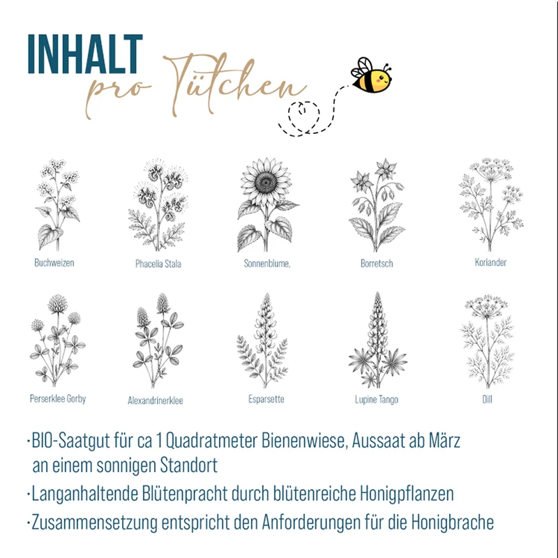 Samentütchen Schön dass du da bist Eukalyptus 10er Set Hochzeit