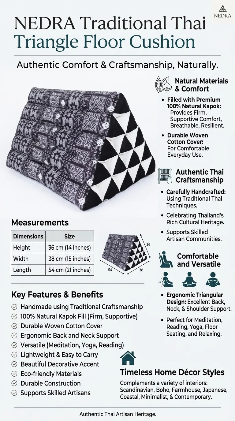 NEDRA Thai Triangle Floor Cushion