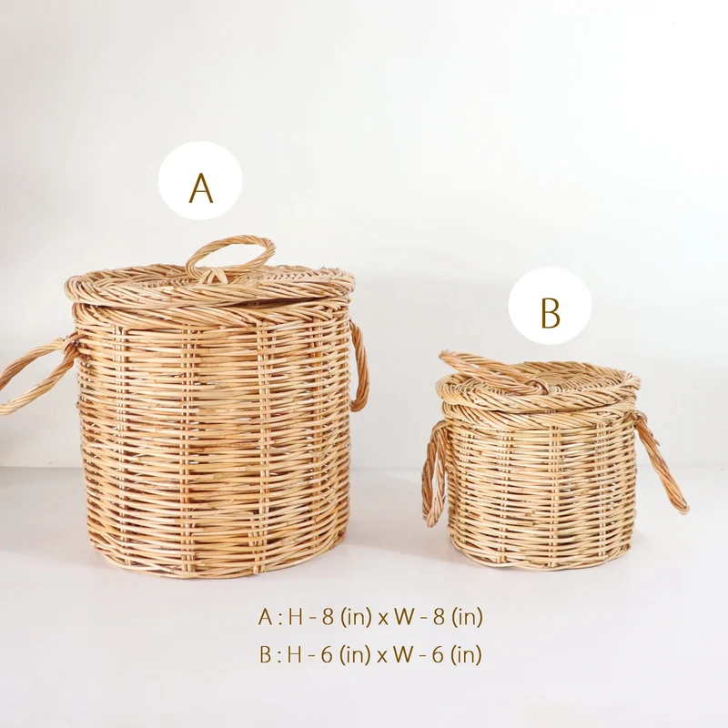 Wicker Rattan Basket - Alyssa