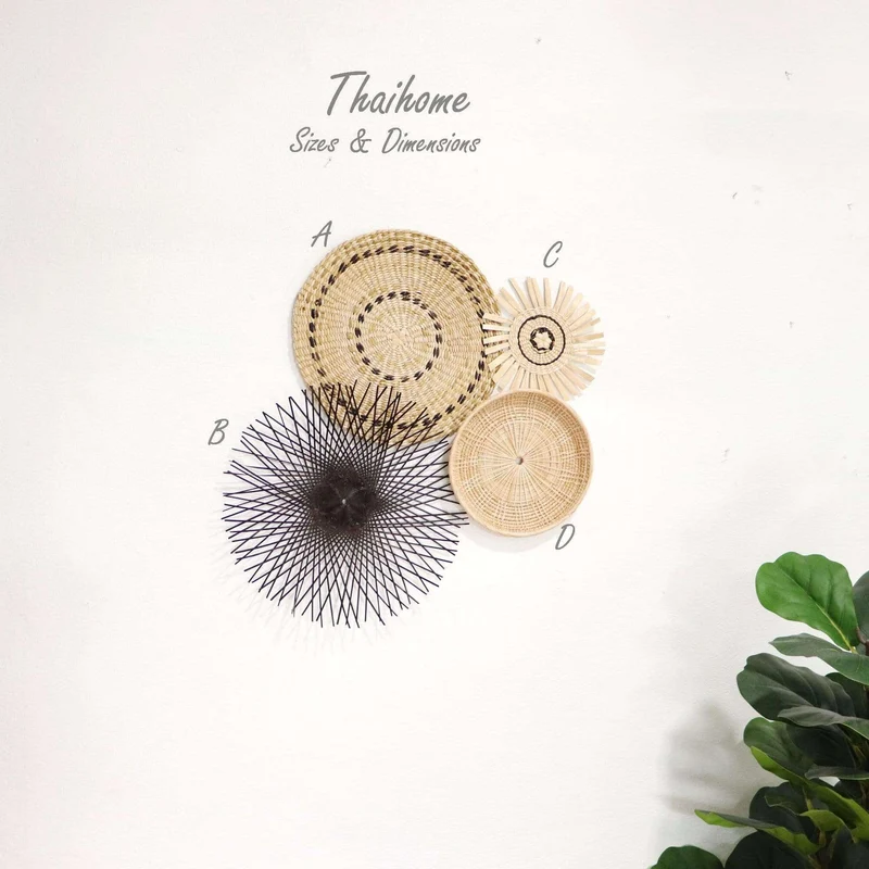 KUN CHA NA - Wall Hanging Décor (Set of 4)