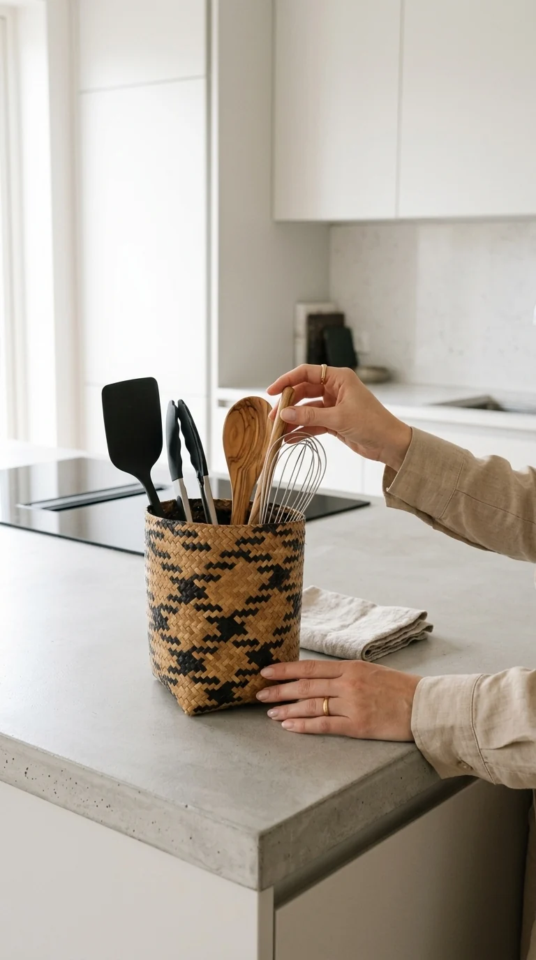 PUN DA - Wicker Utensil Basket (Set of 2)