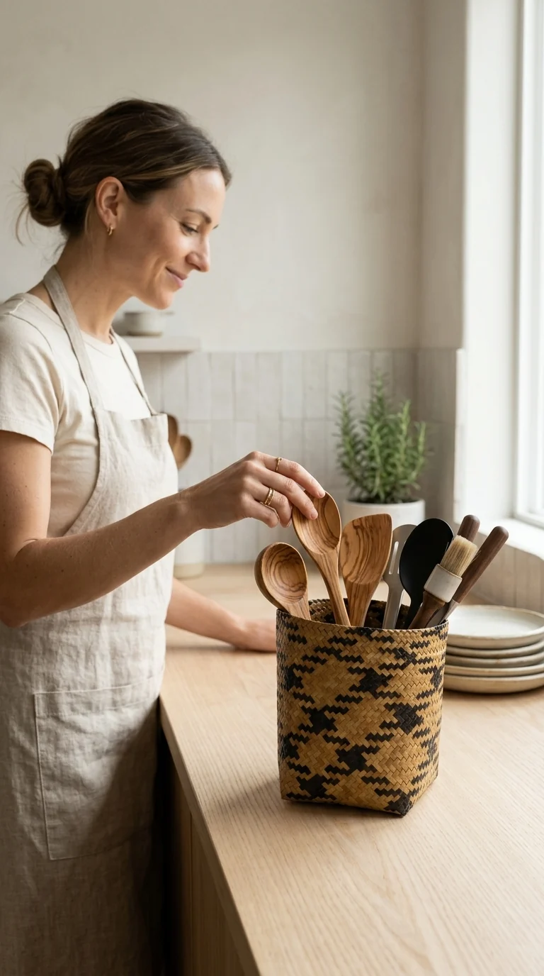 PUN DA - Wicker Utensil Basket (Set of 2)