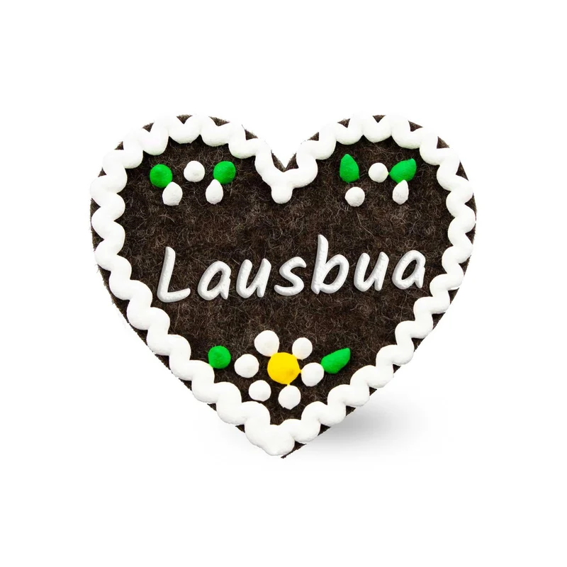 Filzherz-Anstecker "Lausbua"