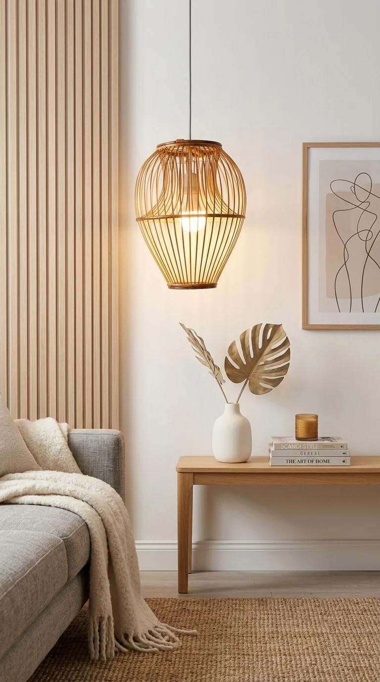CHA LA Bamboo & Rattan Pendant Light