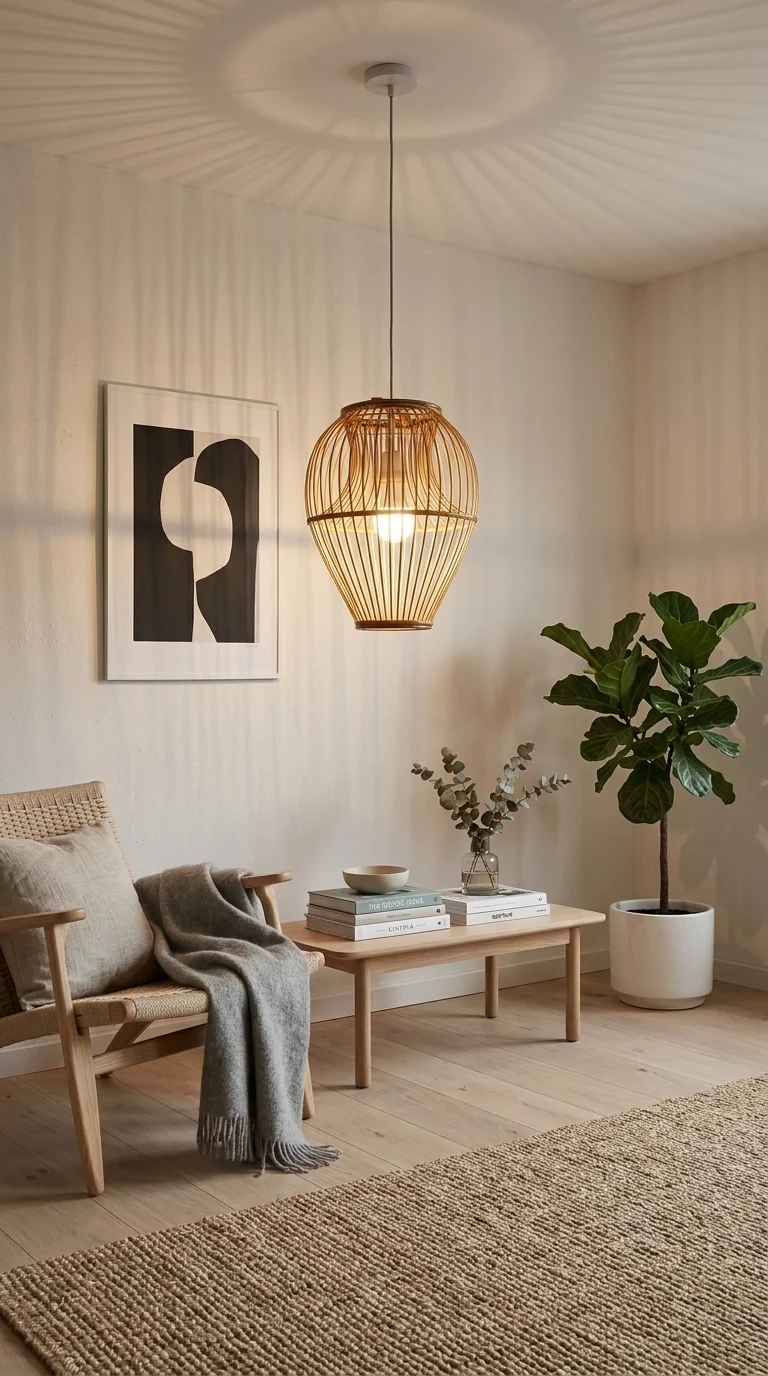 CHA LA Bamboo & Rattan Pendant Light