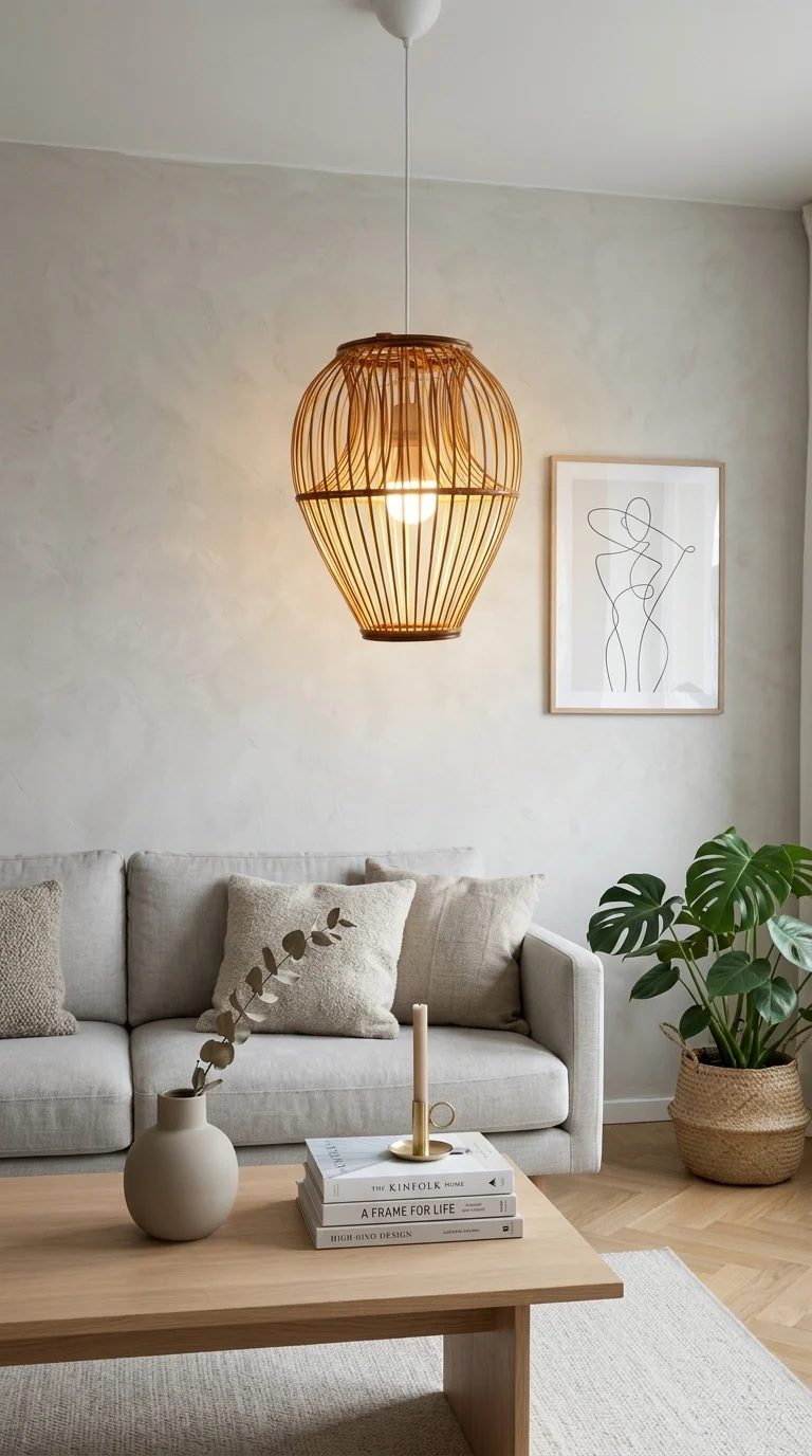 CHA LA Bamboo & Rattan Pendant Light
