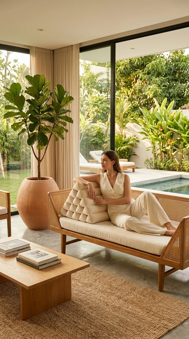 WA RA NA Kapok Thai Triangle Cushion