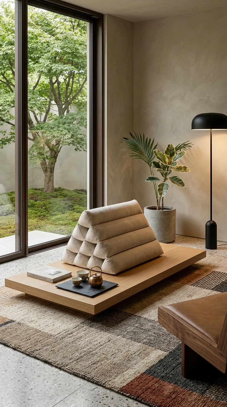 WA RA NA Kapok Thai Triangle Cushion