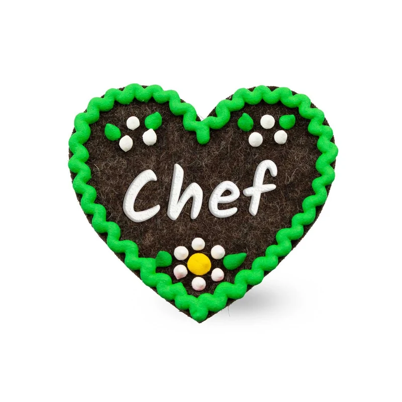 Filzherz-Anstecker "Chef"