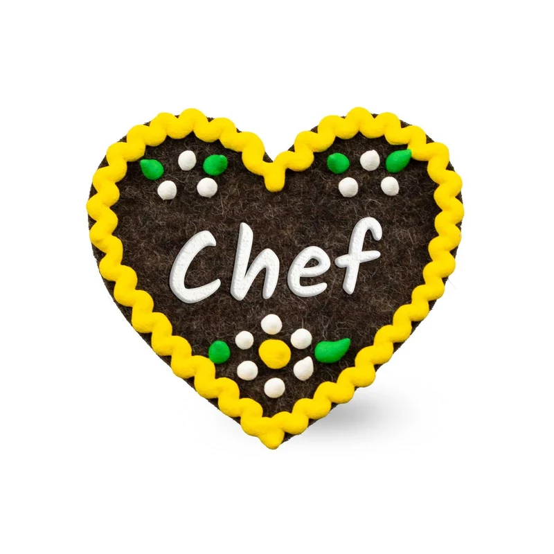 Filzherz-Anstecker "Chef"