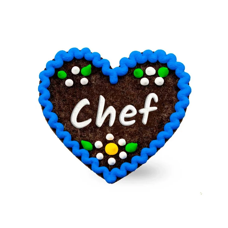 Filzherz-Anstecker "Chef"