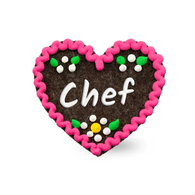 Filzherz-Anstecker "Chef"