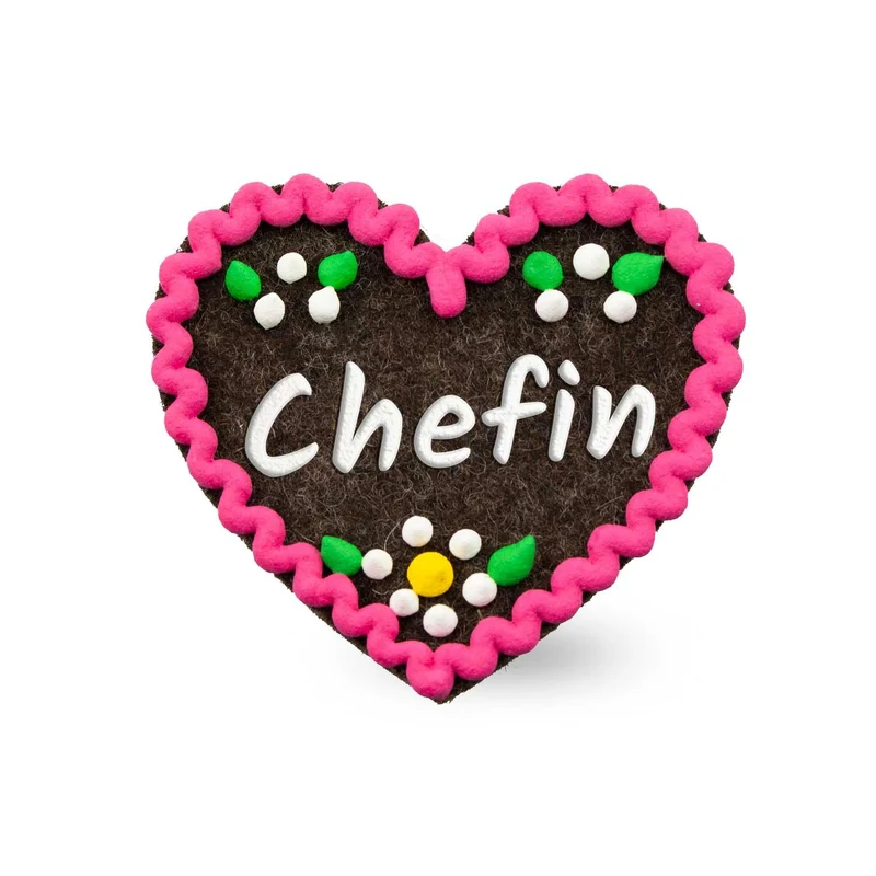 Filzherz-Anstecker "Chefin"