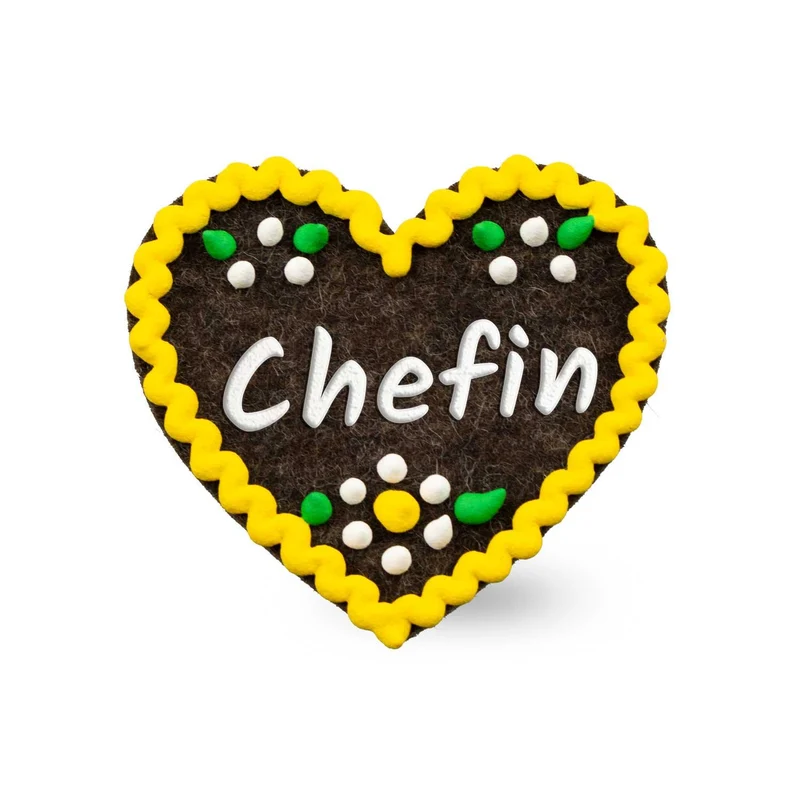 Filzherz-Anstecker "Chefin"